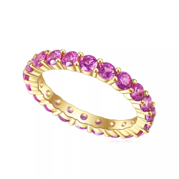 Pink Sapphire Tennis Ring