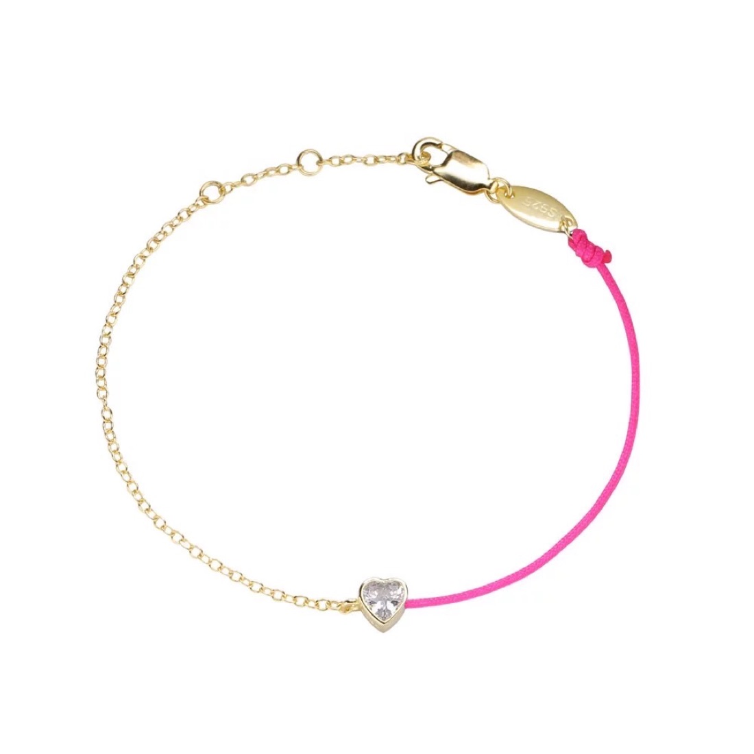 crystal candy cord Bracelet |Hotpink|