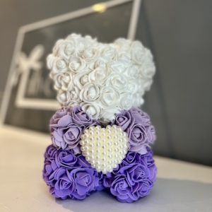 Purple ombré with pearl heart